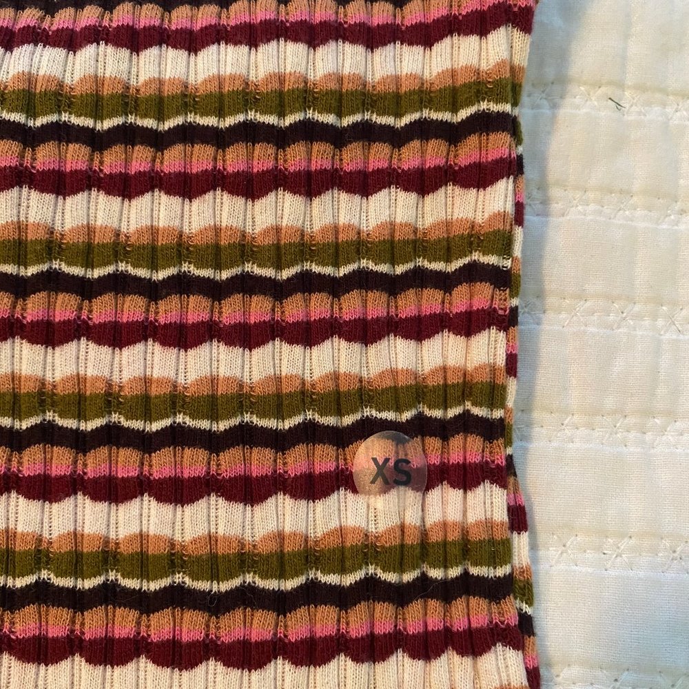 NWT American Eagle Striped Cropped Halter Tank - Picture 6 of 7